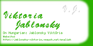 viktoria jablonsky business card